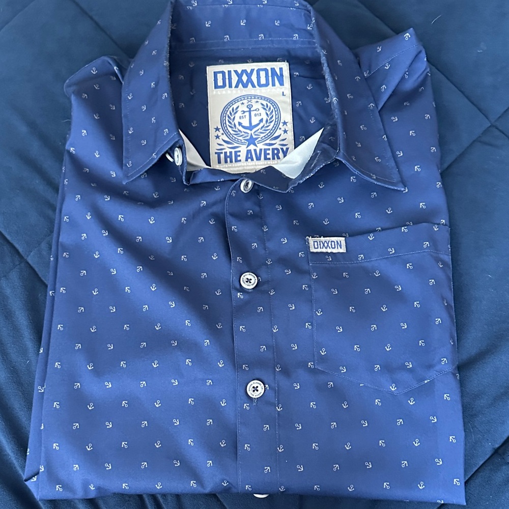 DIXXON Navy Blue Casual Button Down Shirt The Avery